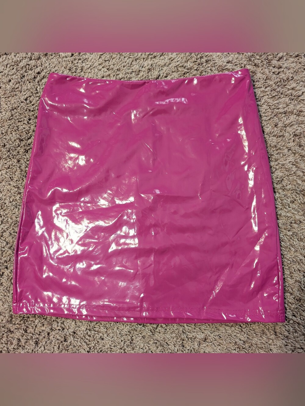 Makemechic Glossy Hot Pink Mini Skirt